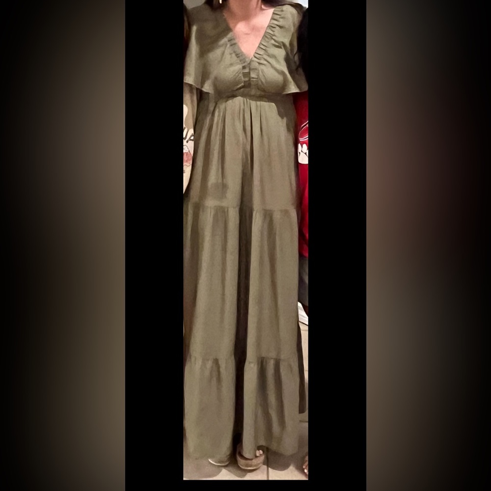Olive Green Boutique Dress - Like New - Worn Once